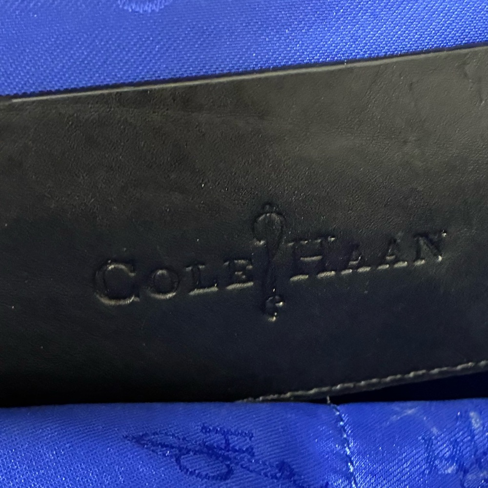 Cole Haan Black Satchel with Gold Details - Picture 7 of 8